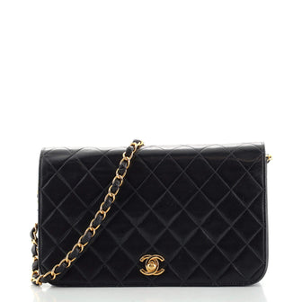 Chanel Vintage Full Flap Bag Quilted Lambskin Medium
