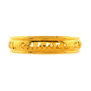 Chanel Vintage Logo Cut-Out Bangle Bracelet Metal
