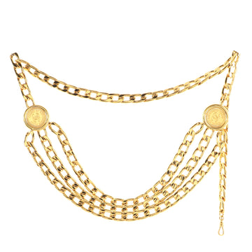 Chanel Vintage Medallion Multichain Belt Metal