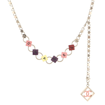 Chanel Letter Block Chain Belt Metal and Resin