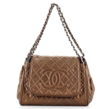 Chanel Timeless Accordion Flap Bag Quilted Caviar