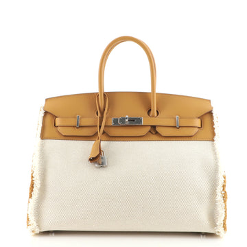 Hermes Fray Fray Birkin Bag Toile and Swift 35