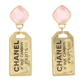 Chanel Rue Cambon Drop Earrings Gripoix and Metal