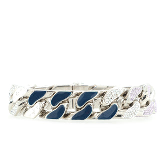 Louis Vuitton LV Crystal Link Bracelet - Clear, Silver-Tone Metal