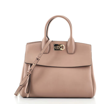 Salvatore Ferragamo Studio Satchel Leather Medium