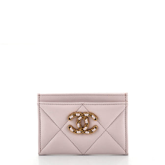 Chanel 19 Card Holder Quilted Lambskin
