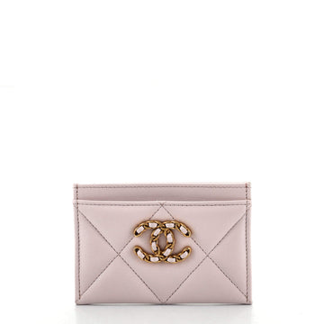Chanel 19 Card Holder Quilted Lambskin