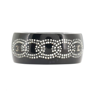 Chanel Strass CC Cuff Bracelet Resin