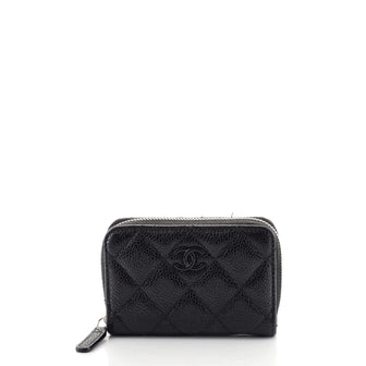 Chanel Incognito CC Zip Coin Purse Quilted Caviar