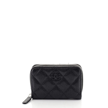 Chanel Incognito CC Zip Coin Purse Quilted Caviar
