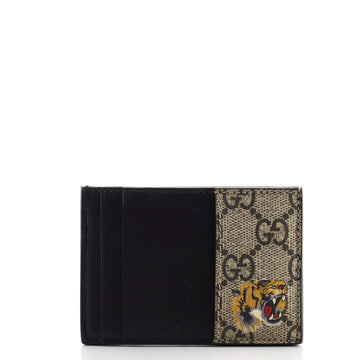 Gucci Card Holder Printed GG Canvas and Leather