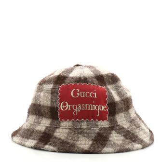 Gucci Embroidered Patch Bucket Hat Wool