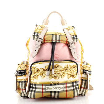 Burberry Rucksack Backpack Printed Nylon Medium