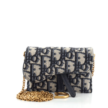 Christian Dior Saddle Nano Pouch Oblique Canvas