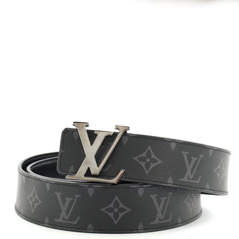 Louis Vuitton LV Initiales Reversible Belt Monogram Eclipse Canvas Wide