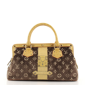 Louis Vuitton Trompe L'Oeil L'Ingenieux Handbag Limited Edition Monogram Velvet with Crocodile