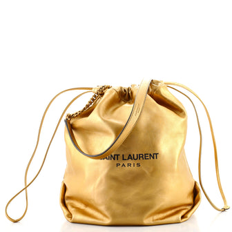 Saint Laurent Teddy Bucket Bag Leather Small