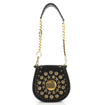 Givenchy Chain Saddle Bag Embellished Leather Mini