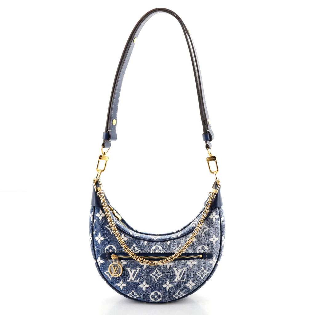 Louis Vuitton Loop Handbag Monogram Jacquard Denim Blue 1233381