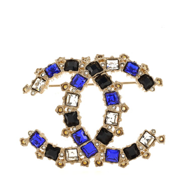 Chanel Baguette CC Brooch Metal with Crystals