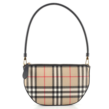 Burberry Olympia Pouch Shoulder Bag Vintage Check Canvas