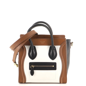 Celine Tricolor Luggage Bag Leather Nano