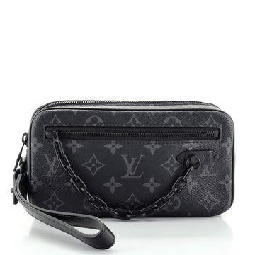 Louis Vuitton Pochette Volga Monogram Eclipse Canvas