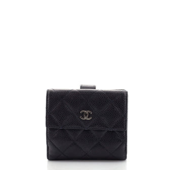 Chanel CC Compact Wallet Quilted Caviar