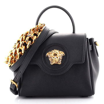 Versace La Medusa Top Handle Bag Leather Small