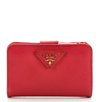 Prada French Wallet Saffiano Leather Compact