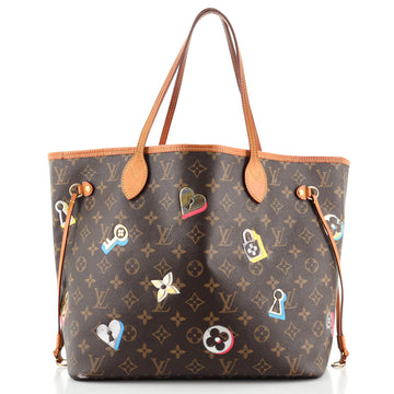 Louis Vuitton Neverfull NM Tote Limited Edition Love Lock Monogram Canvas MM