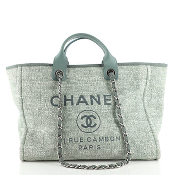 Chanel Deauville Tote Raffia with Glitter Detail Large