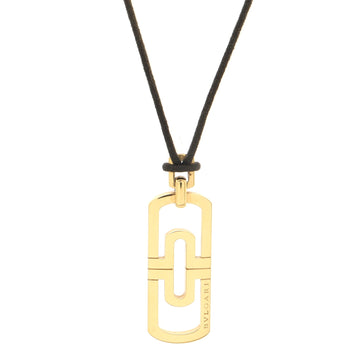 Bvlgari Parentesi Pendant Necklace 18K Yellow Gold with Cord