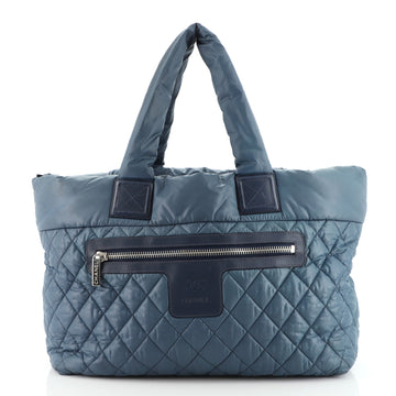 Chanel Coco Cocoon Zipped Tote Quilted Nylon Large
