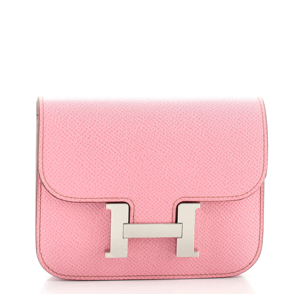 HERMÈS Constance Slim wallet in Rose Texas Epsom with Enamel hardware-Ginza  Xiaoma – Authentic Hermès Boutique