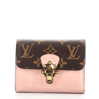 Louis Vuitton Cherrywood Wallet Vernis with Monogram Canvas Compact