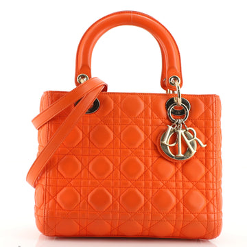Christian Dior Lady Dior Bag Cannage Quilt Lambskin Medium