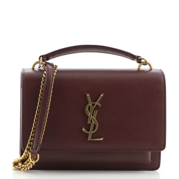 Saint Laurent Sunset Top Handle Chain Wallet Leather