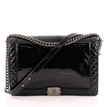 Chanel Reverso Boy Flap Bag Patent Large