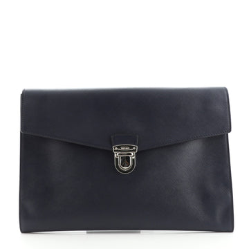Prada Push Lock Portfolio Saffiano Leather Large