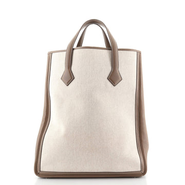 Hermes Victoria II Cabas Toile and Leather 35