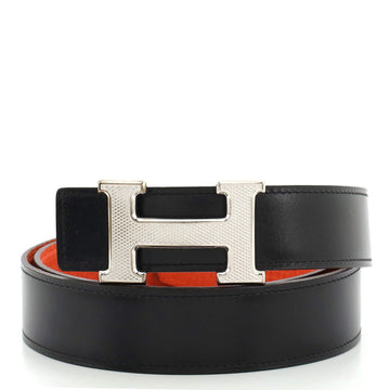 Hermes Constance Reversible Belt Leather with Guilloche Hardware Medium
