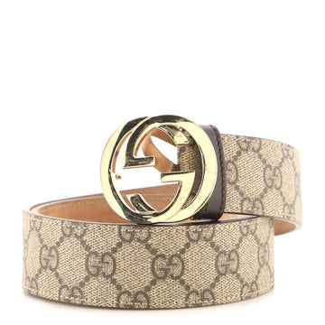 Gucci Interlocking G Belt GG Coated Canvas Wide