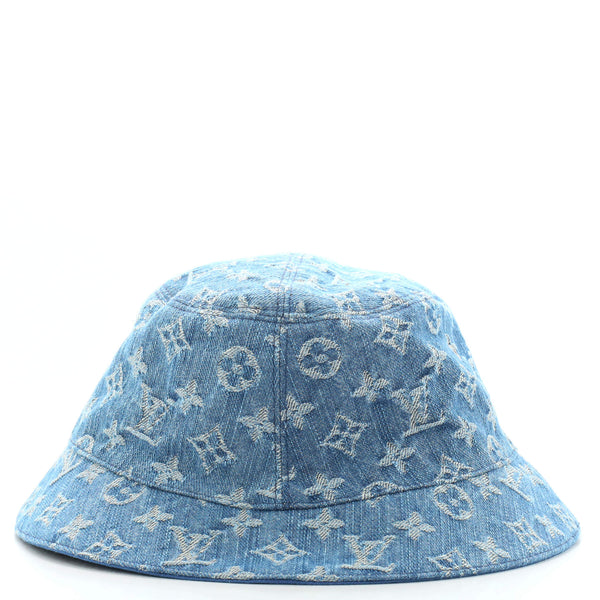 Louis Vuitton Essential Reversible Bucket Hat Monogram Denim Blue 1237221
