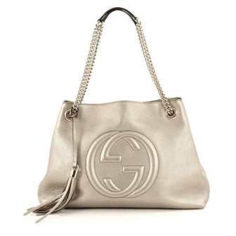 Gucci Soho Shoulder Bag Chain Strap Leather Medium