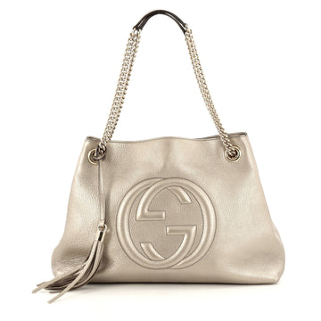 Gucci Soho Shoulder Bag Chain Strap Leather Medium