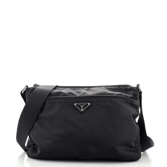 Prada Zip Messenger Bag Tessuto Medium