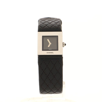 Chanel Matelasse Quartz Watch Stainless Steel and Quilted Leather 19