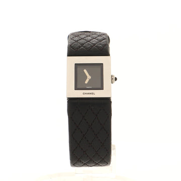 Chanel Matelasse Quartz Watch Stainless Steel and Quilted Leather 19