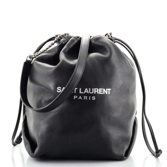 Saint Laurent Teddy Bucket Bag Leather Small